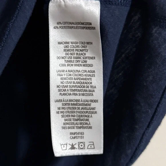 Tommy Hilfiger Sport Womens Navy Blue Flag Stripe Tank Top Medium - Picture 5 of 6